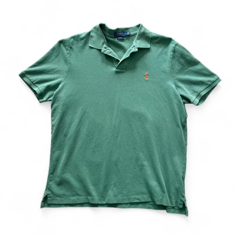 Vintage Polo Ralph Lauren Green Polo Collared Men's L